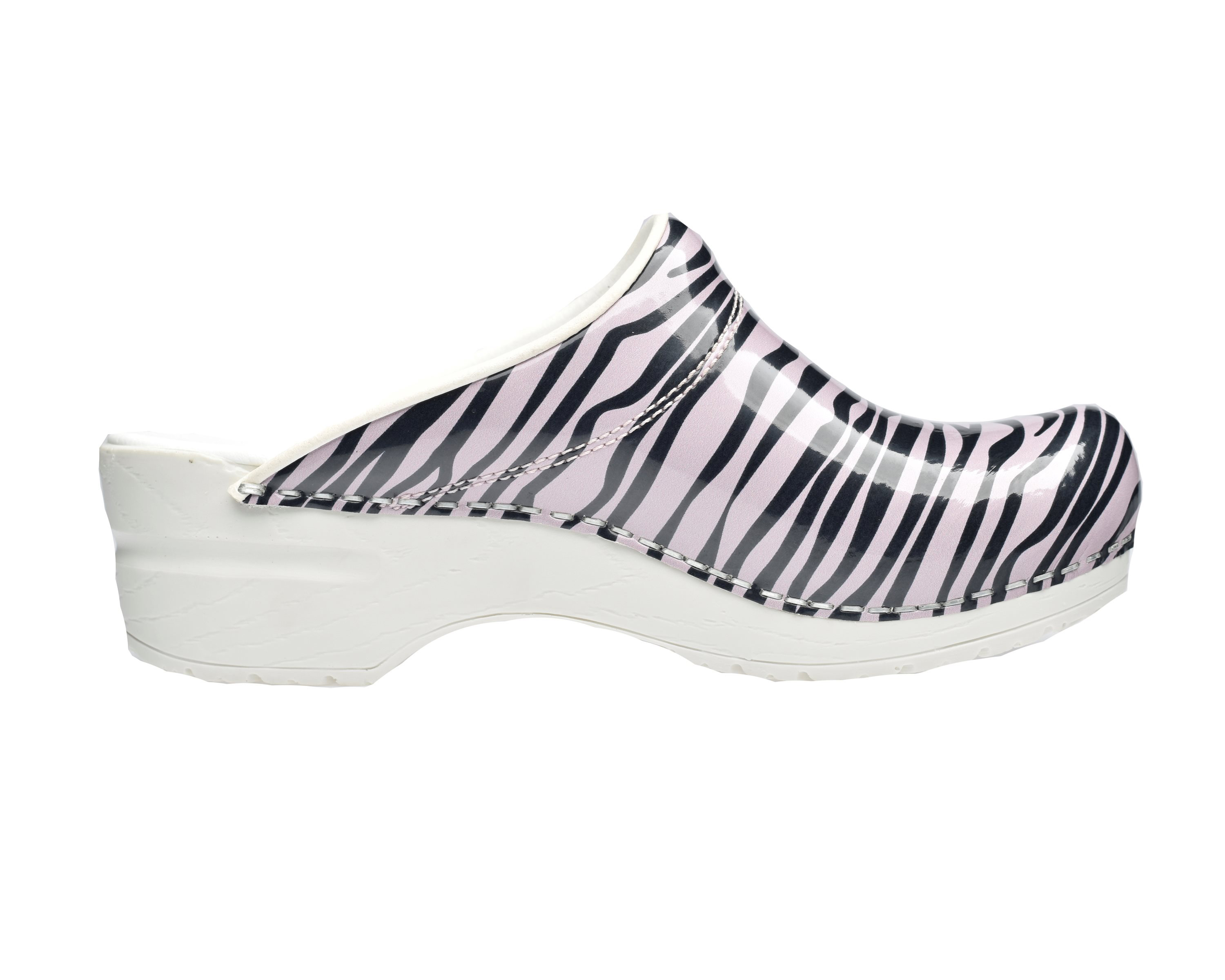 Sanita Flex 314 Wildlife Zebra - Klompen - Roze, Zwart - 36