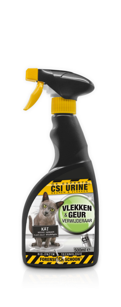 CSI Urine Spray Kat - Kitten - Geurverwijderaar - 500 l - Zwart