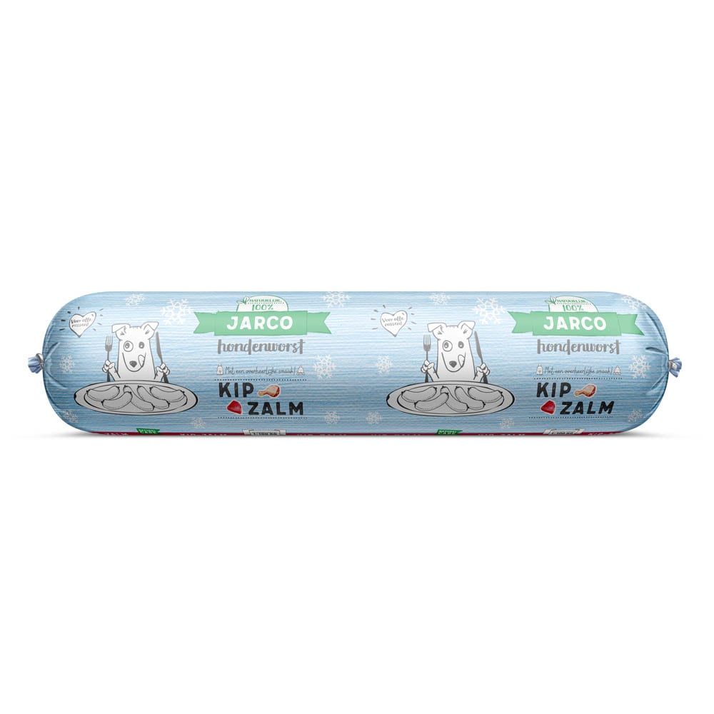Jarco - Hondenworst - 250 Gram - zalm, kip