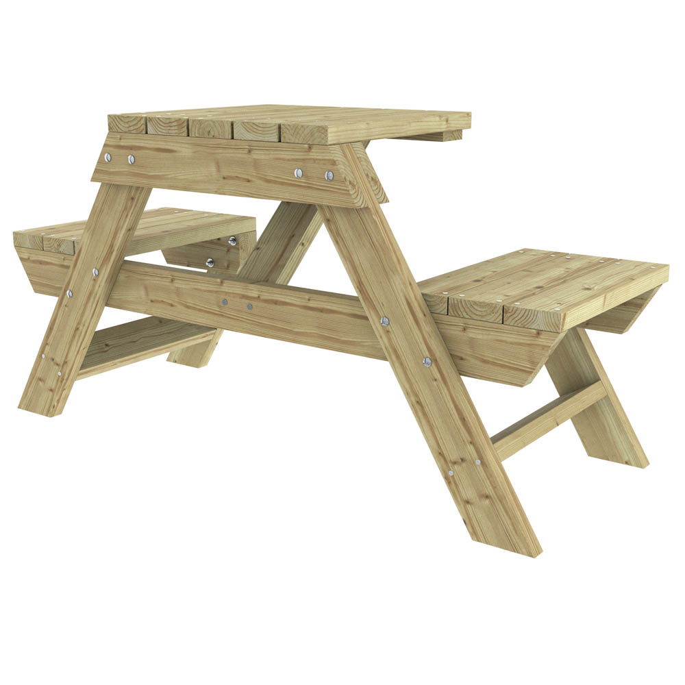 Outdoor Life Products Bente - Picknicktafel - Groen - 160x58x58 cm