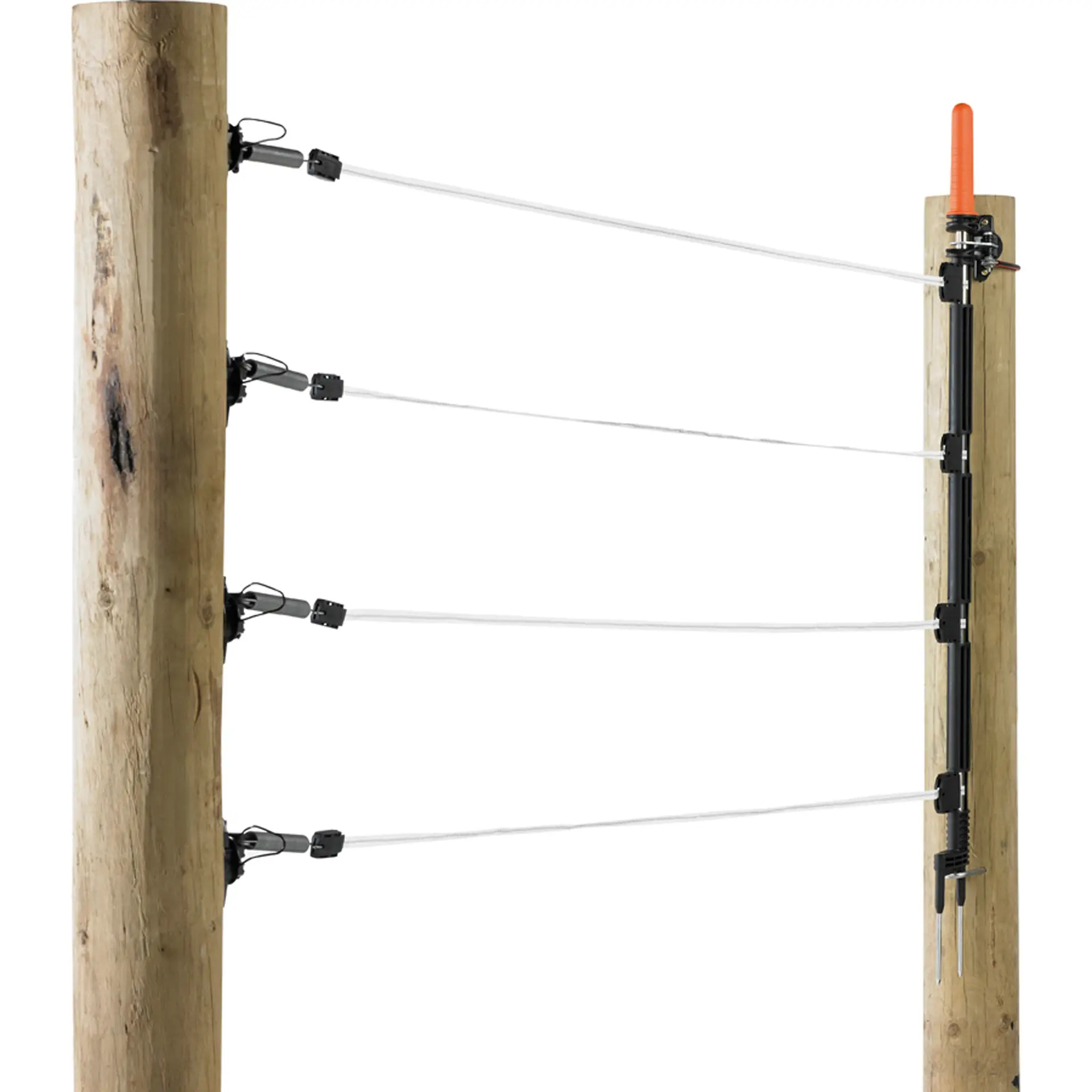 Gallagher - Meerdraadse doorgangset 4x12,5mm lint - 7 cm - 6 Meter - Wit - 120 cm - 600 cm