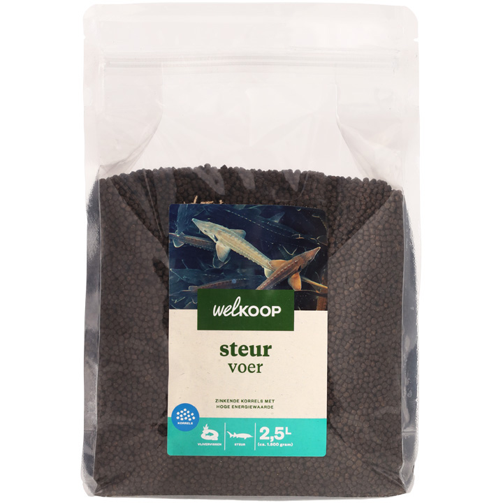 Welkoop Steurvoer - Vijvervissenvoer - 2.5 Liter