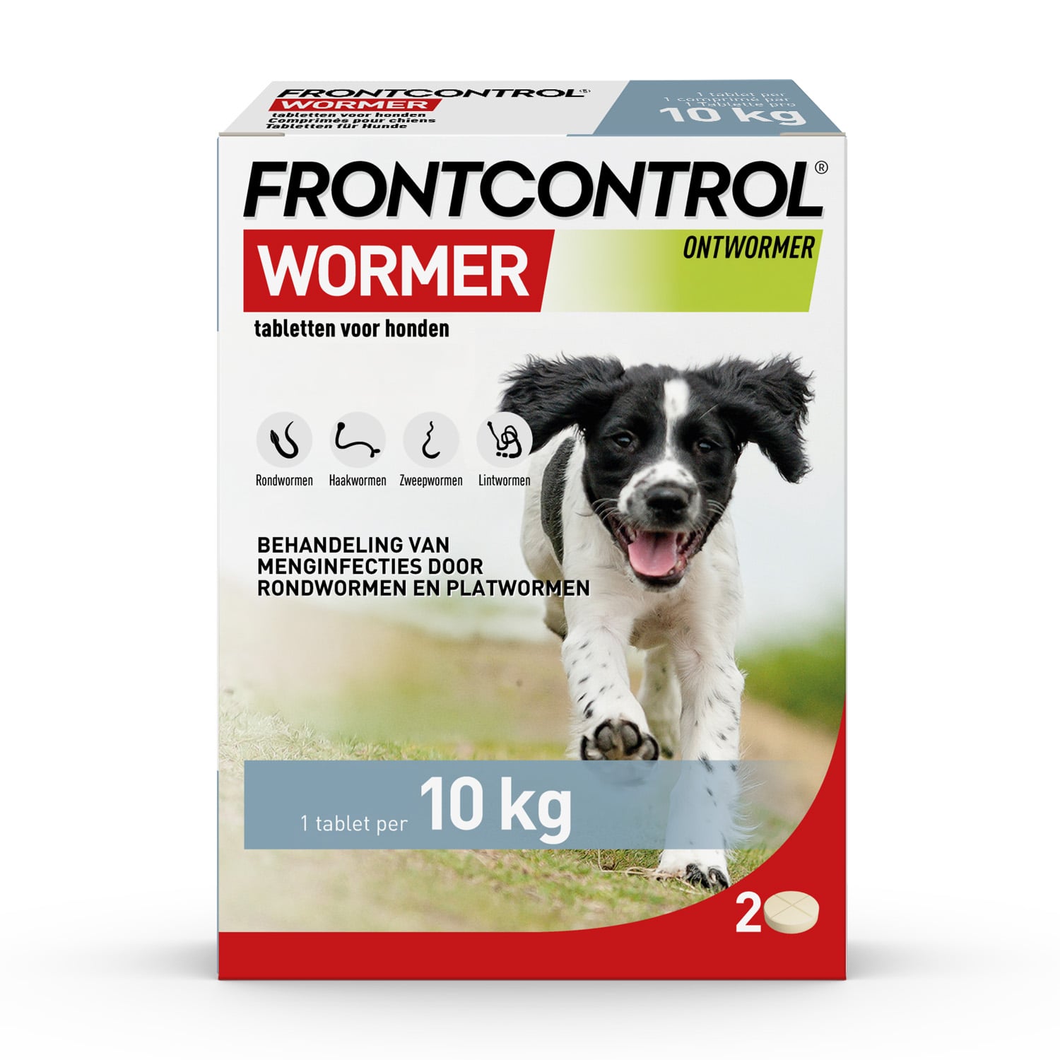 Frontcontrol Wormer Hond - Ontwormingsmiddel - 2 Stuks - L Frontcontrol Wormer Hond - Ontwormingsmiddel - 2 Stuks - L