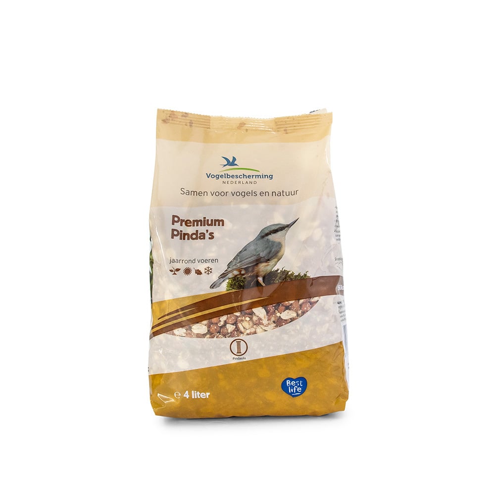 Vogelbescherming Premium - Pinda's - Tuinvogelvoer - 4 Liter - Pinda's