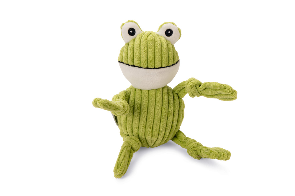 Beeztees Kikker Froggy - Knuffel - Hondenspeelgoed - Groen - 8.5x11x30 cm