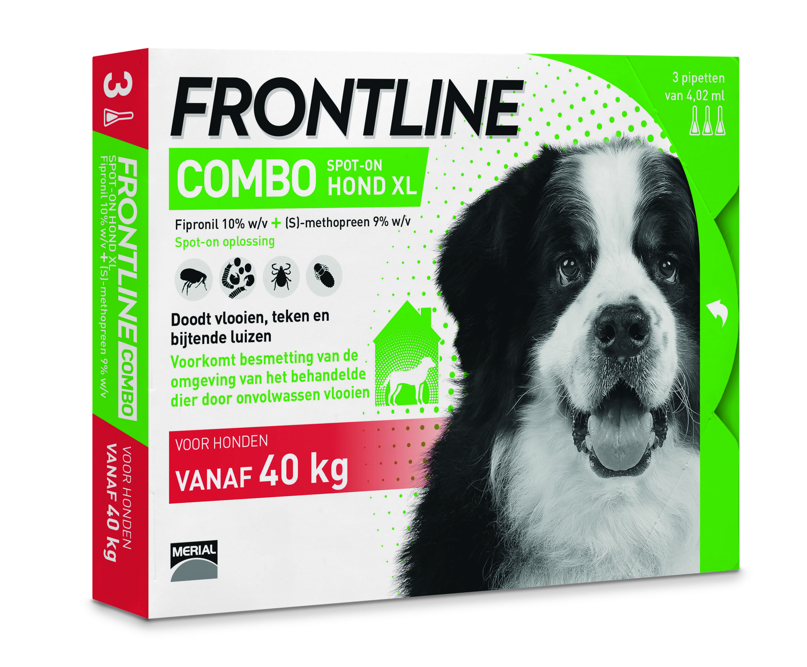 Frontline Combo Spot On - Pipet - Anti Vlooien en Teken Hond - 3 pipetten - 3 Stuks - XL