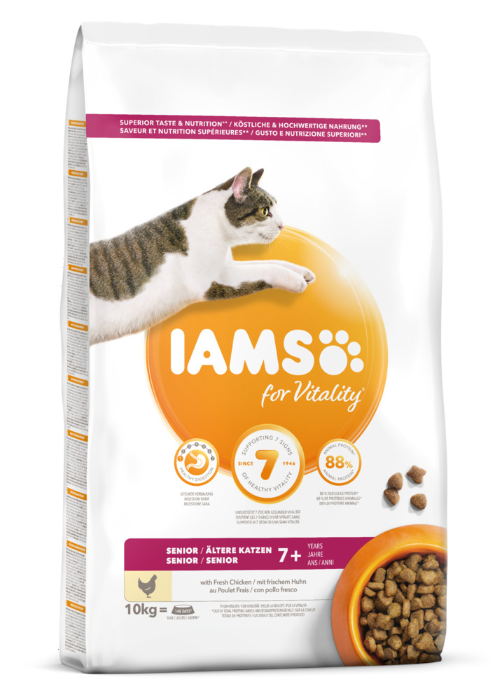 IAMS Mature - Kattenvoer - 10 Kilogram - kalkoen, kip