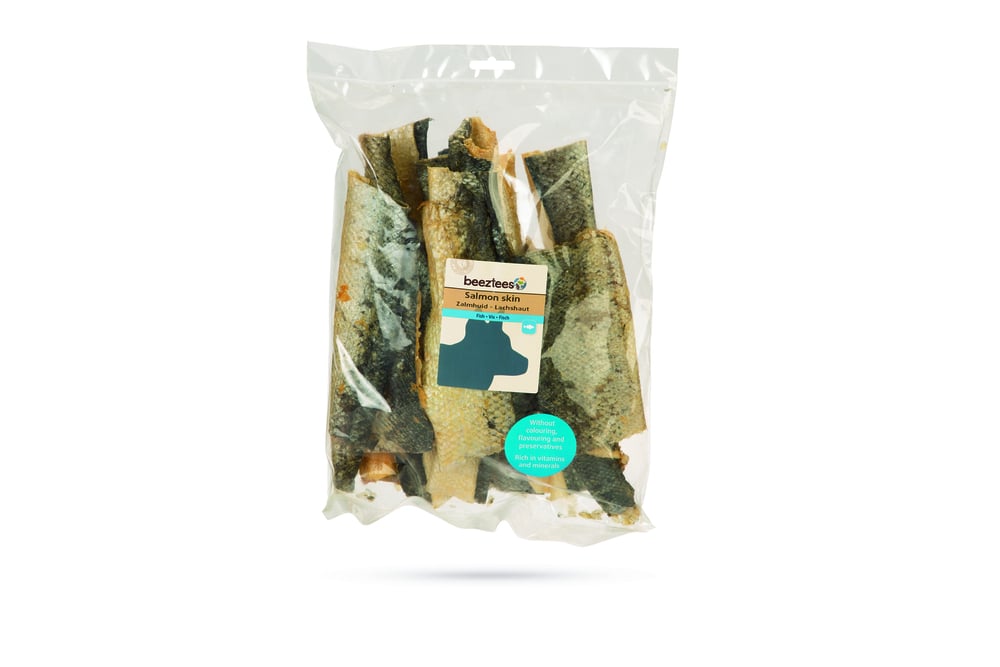 Beeztees Zalmhuid - Hondensnack - 150 Gram - zalm