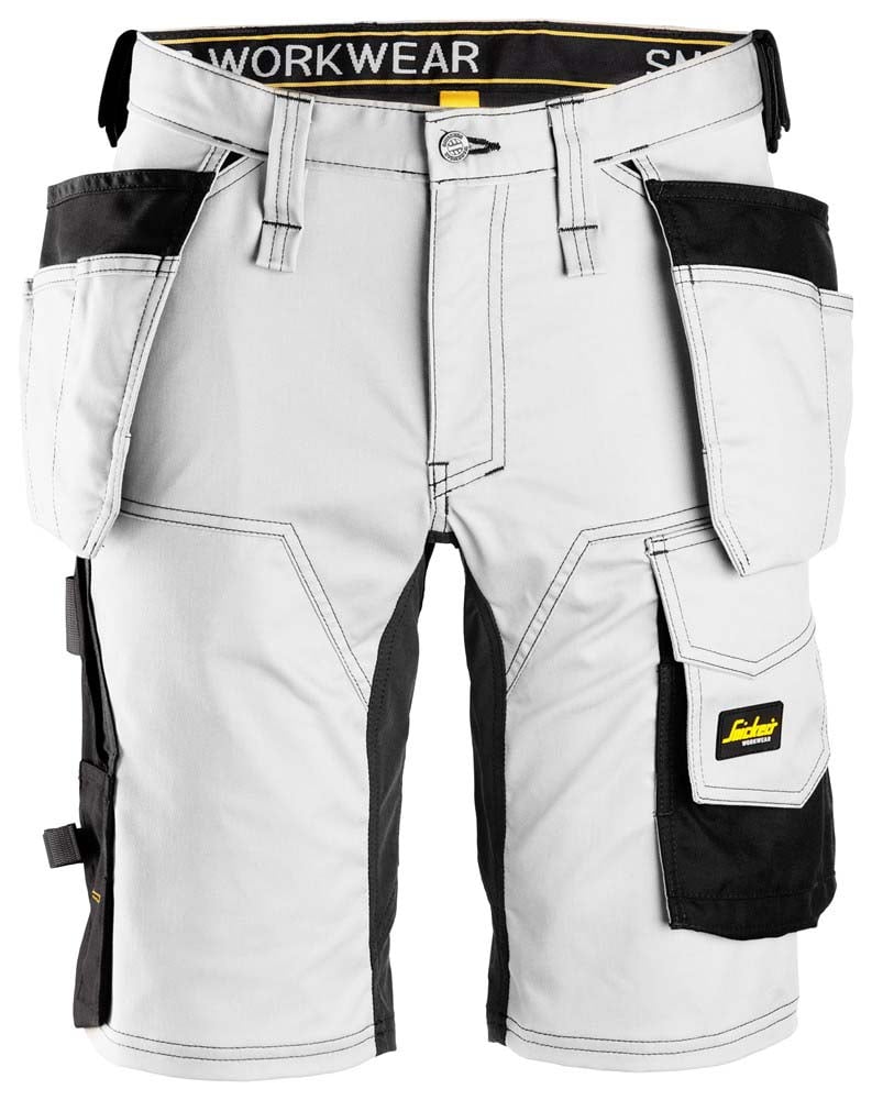 Snickers AllroundWork 6141 Stretch - Korte werkbroek - Wit - 62