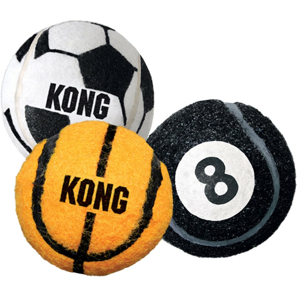 Kong Air Dog Squeaker Tennisbal met piep - Hondenspeelgoed - multi - S