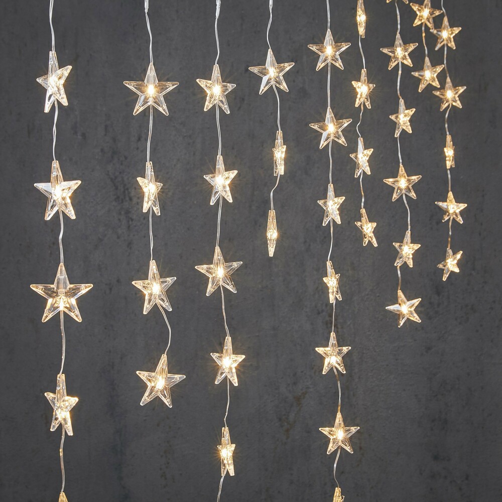Luca lighting Kerststerren - Lichtgordijn - 50 - Klassiek wit