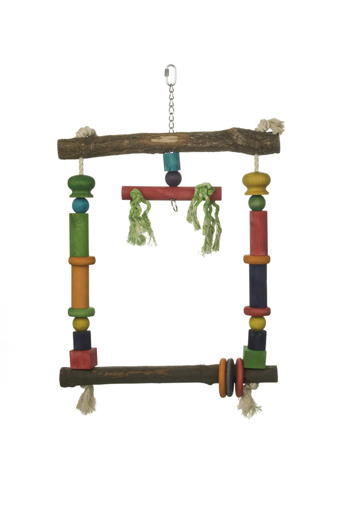 Beeztees Papegaaienschommel - Vogelspeeltje - Multi - 1x56x35 cm