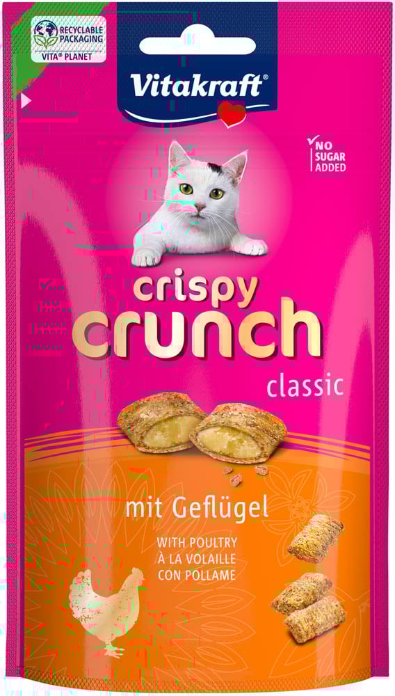 Vitakraft Crispy Crunch Classic - Kattensnack - 60 Gram - kip