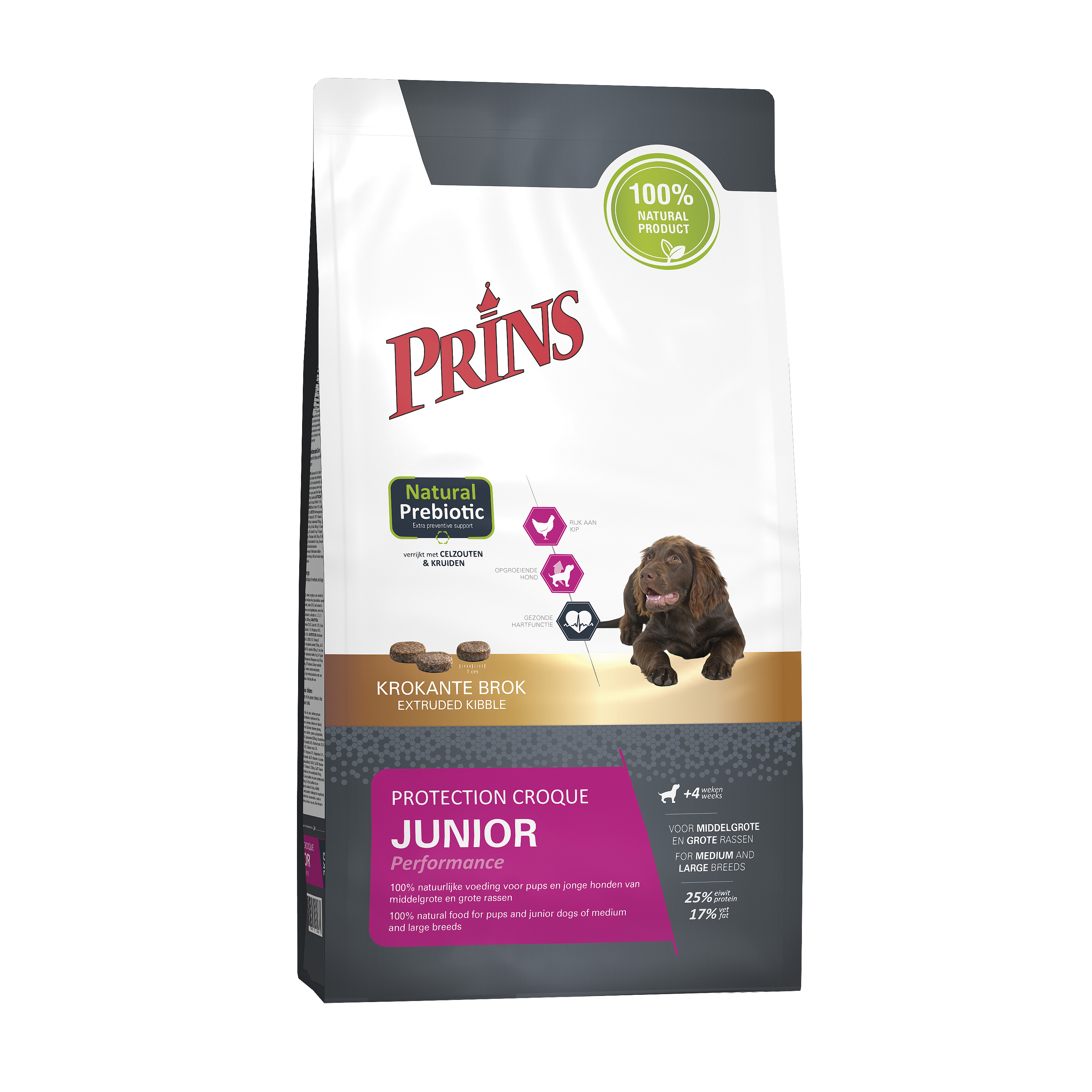 Prins Protection Croque Junior Performance - Hondenvoer - 2 Kilogram - kip Prins Protection Croque Junior Performance - Hondenvoer - 2 Kilogram - kip