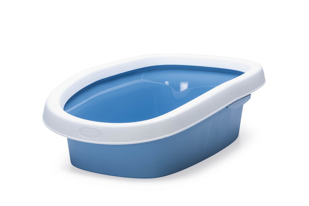 Stefanplast Sprint 20 - Kattenbak - Open - Wit Blauw - 17x58x39 cm