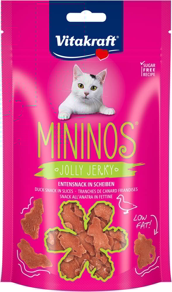 Vitakraft Mininos Jolly Jerky - Kattensnack - 40 Gram - eend
