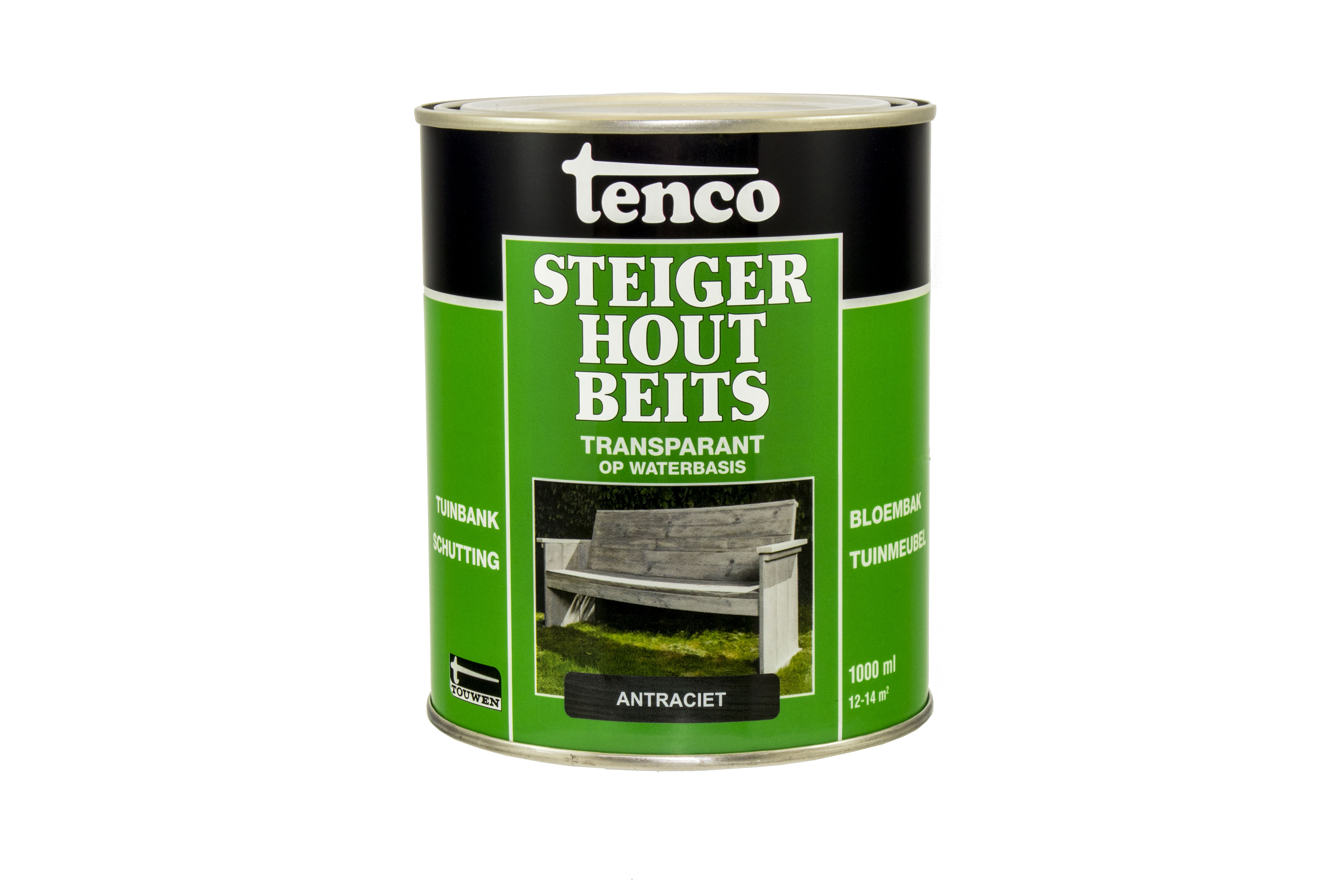 Tenco - Steigerhoutbeits - 1 Liter - Antraciet
