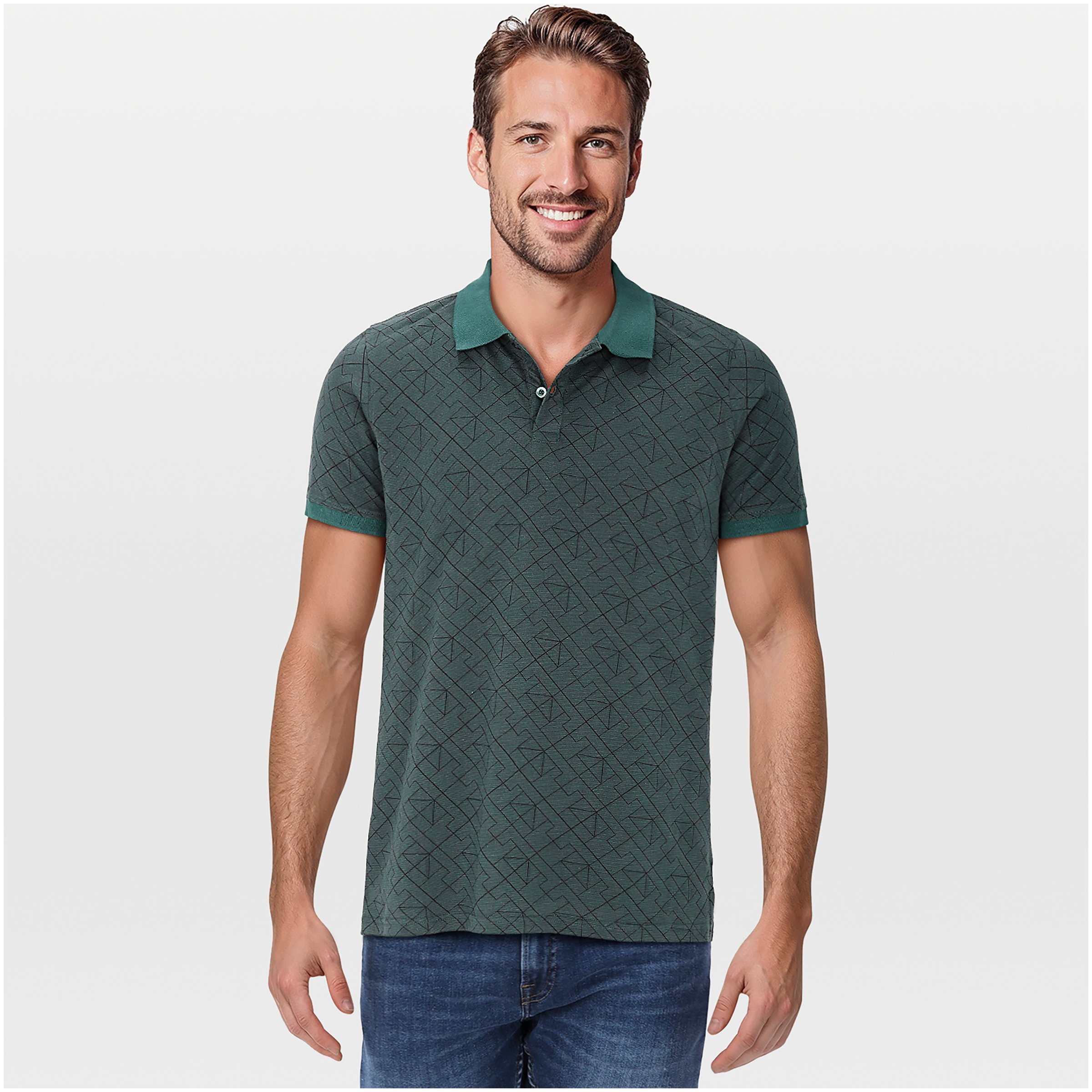 VELESTE Jesse - Poloshirt - Donkergroen - M VELESTE Jesse - Poloshirt - Donkergroen - M