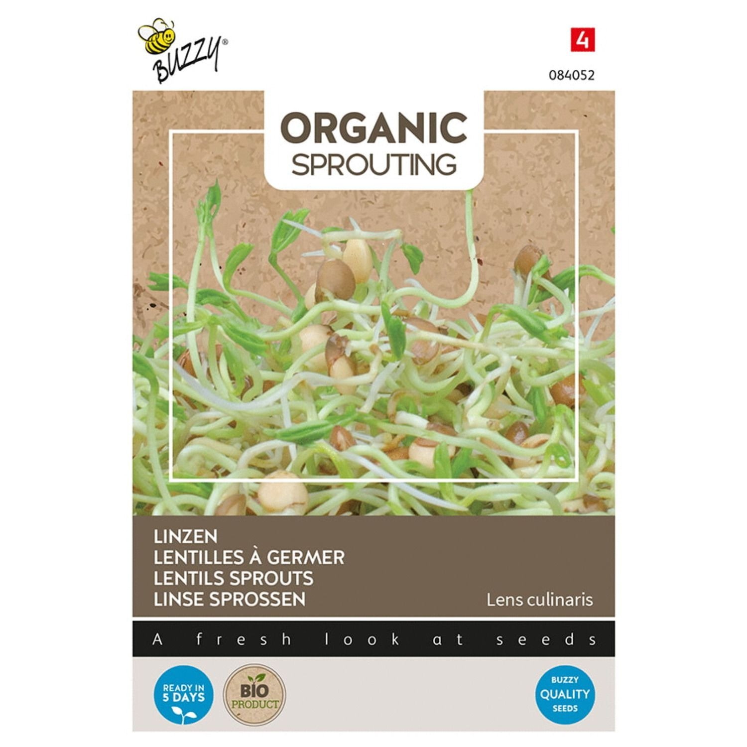 Buzzy® Organic Sprouting - Linzen - 30 Gram