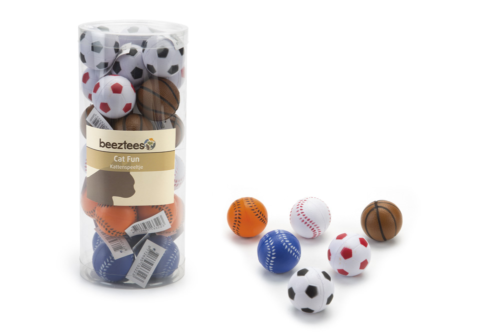 Beeztees Sportbal Spons Ton - Kattenspeeltje - Assorti