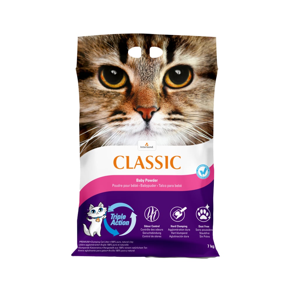 Intersand Classic Baby Powder - Kattenbakvulling - Fijn - 7 Kilogram - Met toegevoegde geur