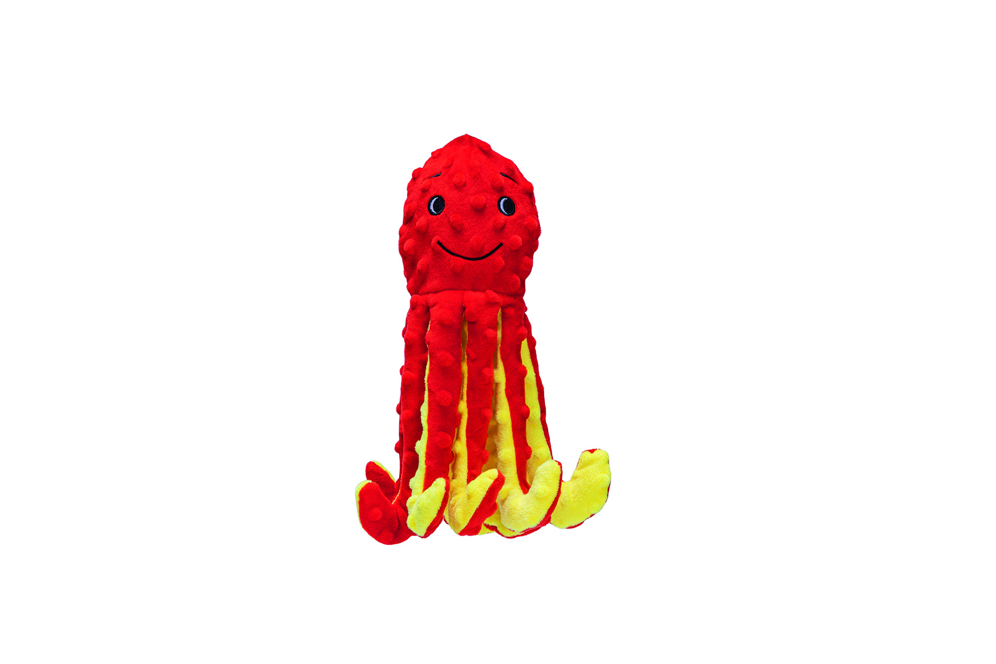 Beeztees Octopus Amy - Knuffel - Hondenspeeltje - rood - 7.5x8.5x25 cm