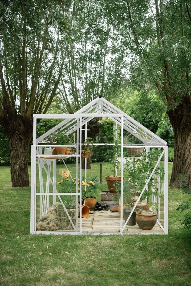 Royal Well Kate III Full Options - Tuinkas - Wit - 217x192x314 cm - Veiligheidsglas Royal Well Kate III Full Options - Tuinkas - Wit - 217x192x314 cm - Veiligheidsglas