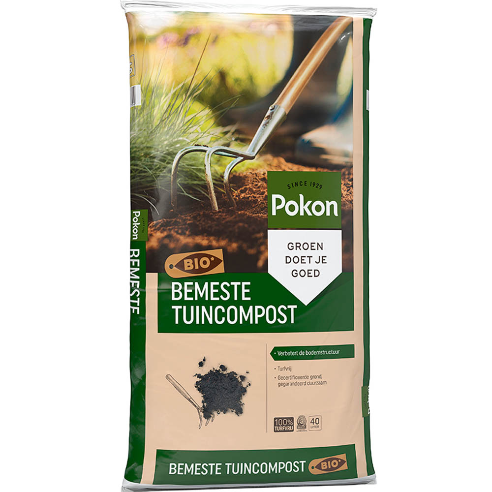 Pokon Bio bemeste tuincompost - Tuingrond - 40 Liter