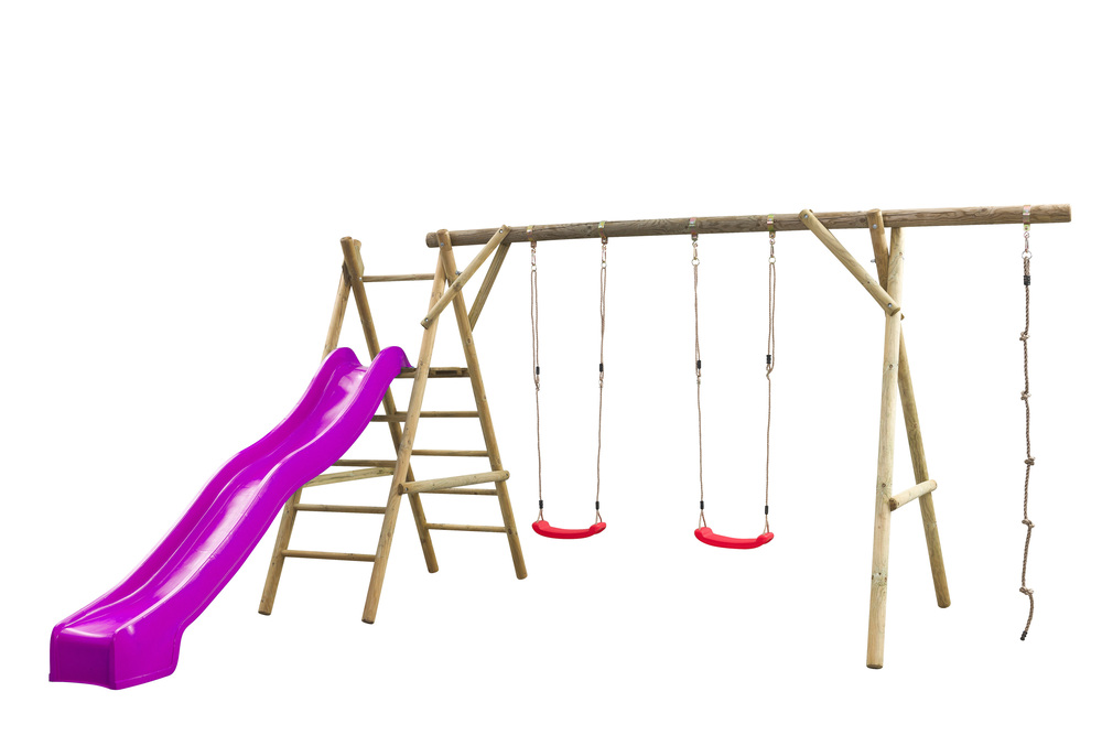 Swing King Noortje - Speeltoestel - Paars - Hout