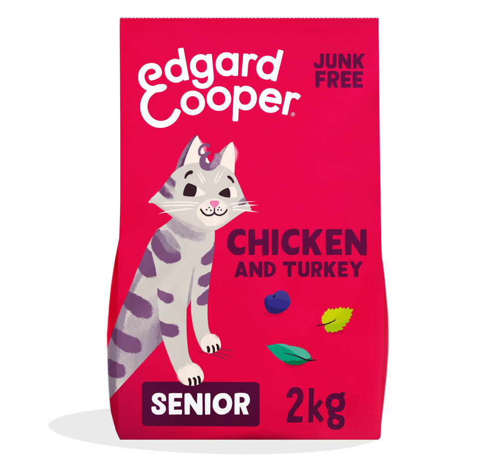 Edgard & Cooper Senior Brokjes - Kattenvoer - 2 Kilogram - kalkoen, kip