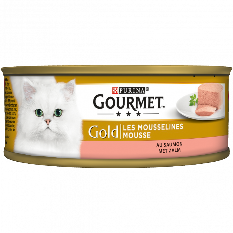 Gourmet   Gold Mousse - Kattenvoer - 85 Gram - zalm