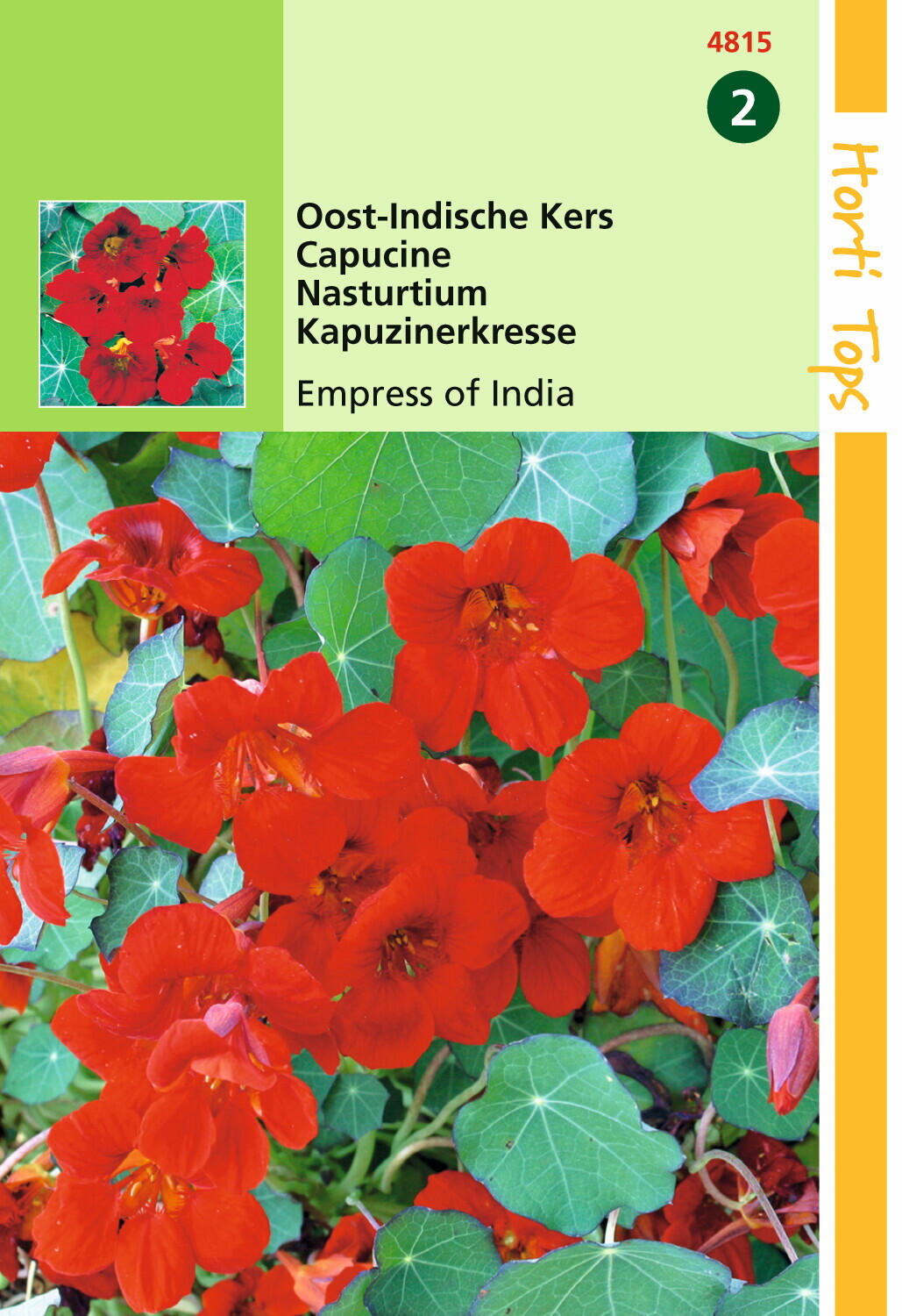 Hortitops Oost-Indische kers Tropaeolum majus - Bloemzaden