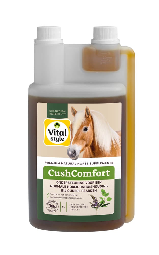 VITALstyle CushComfort Hormoonbalans - Supplement Paard - 1 Liter - Flacon