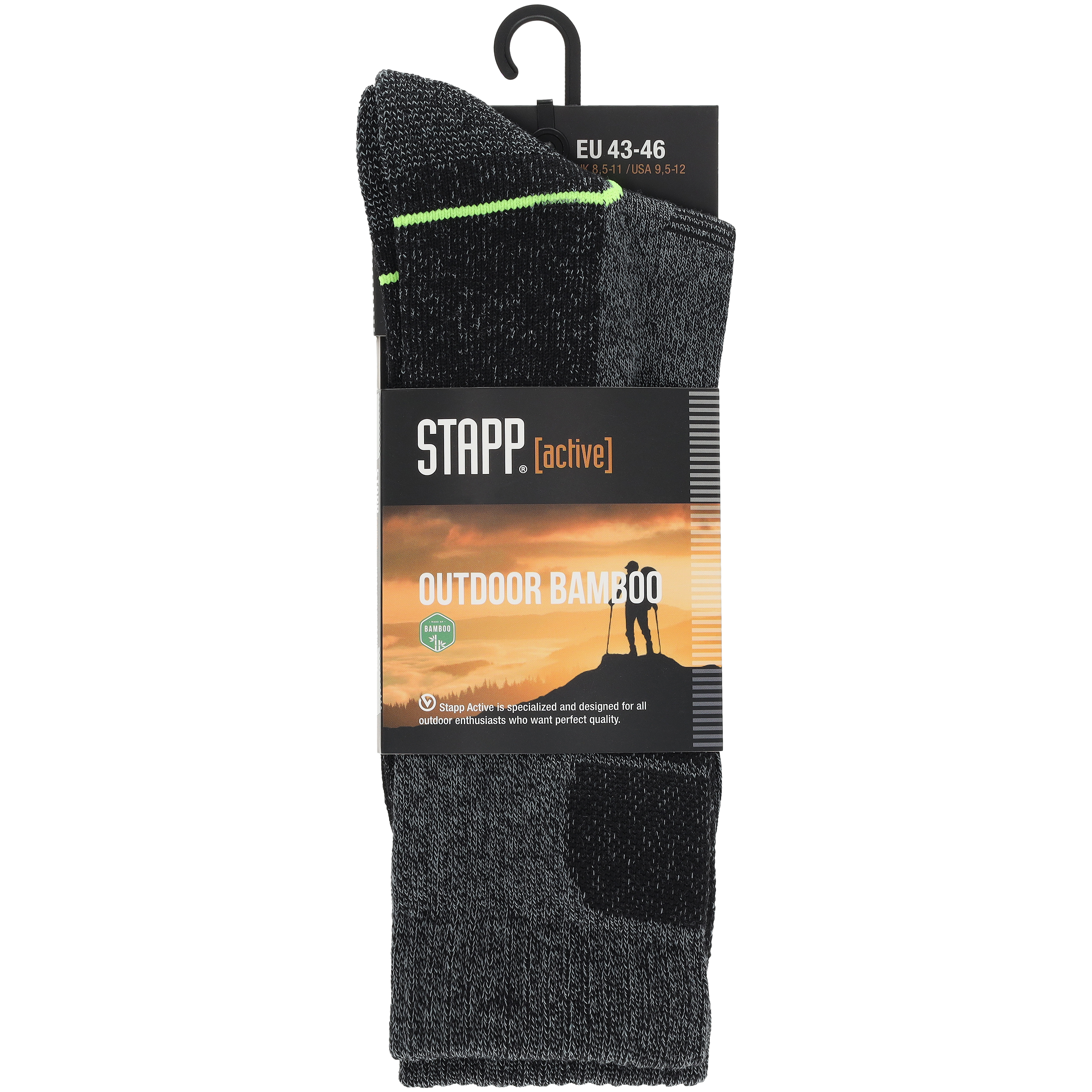 STAPP Outdoor bamboo  - Wandelsokken - Zwart - 35-38