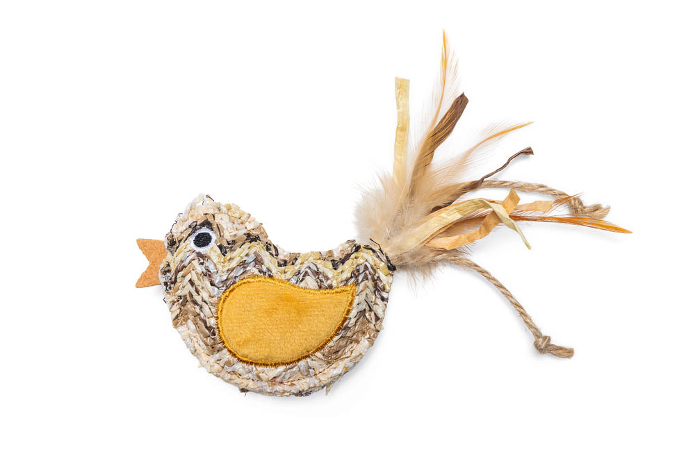 Beeztees Vogel Flity - Kattenspeeltje - Beige