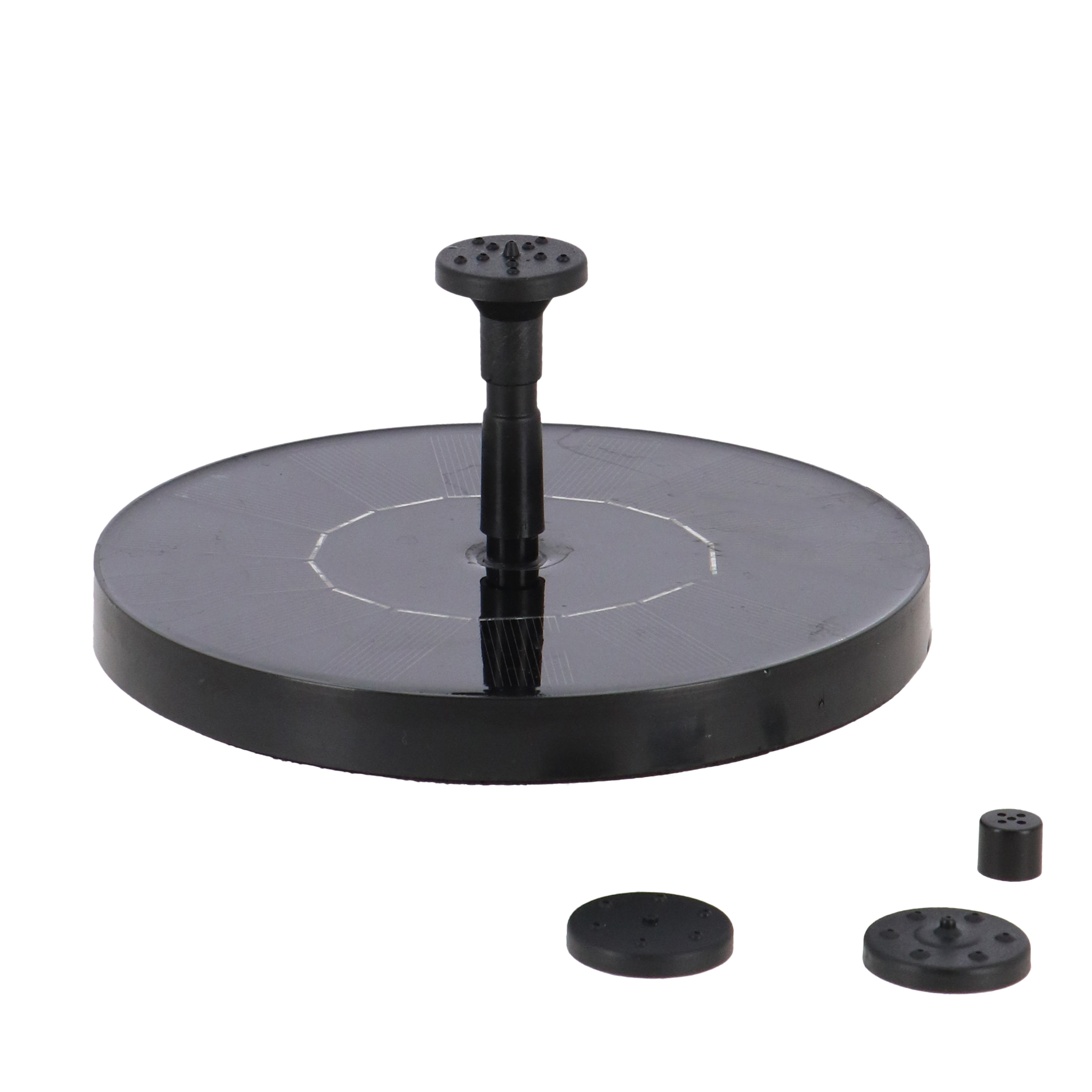 Esschert design - Solar- Fontein waterschaal - Zwart - 8.5x13x13 cm - 13.5 cm