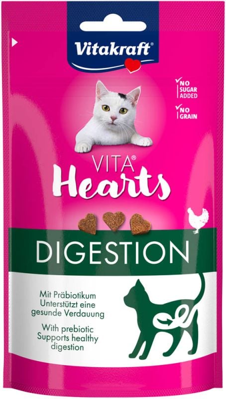 Vitakraft Vita Hearts Spijsvertering - Kattensnack - 40 Gram - kip