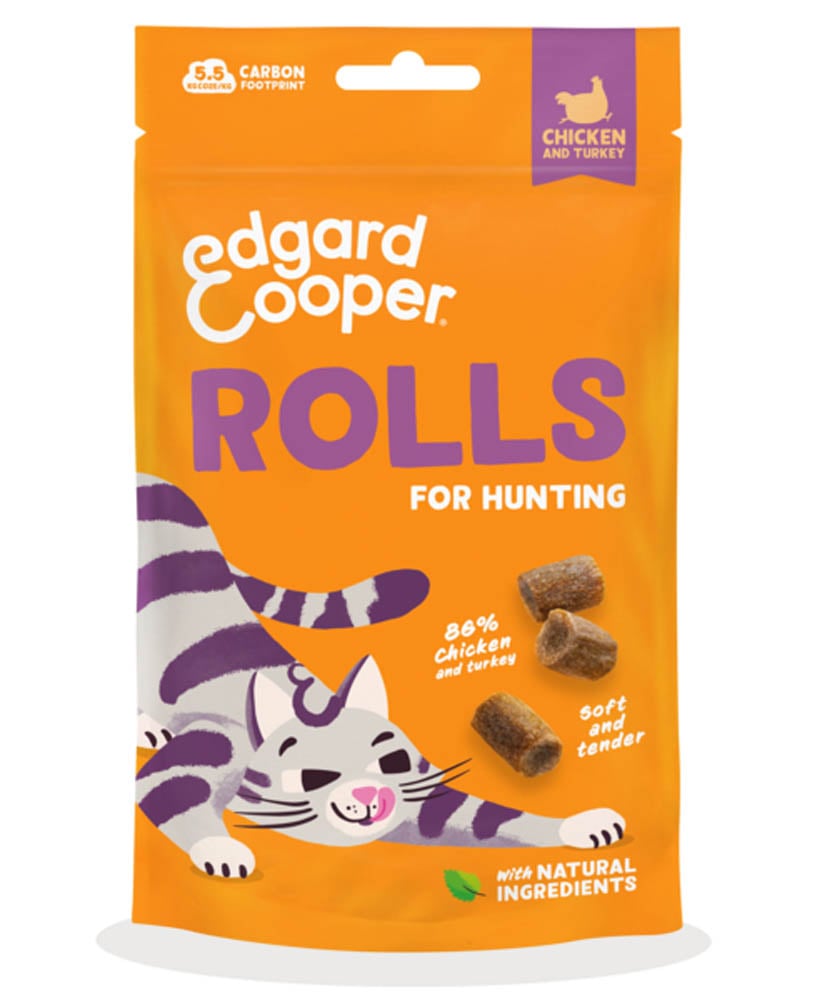 Edgard & Cooper Rolls - Kattensnack - 45 Gram - kalkoen