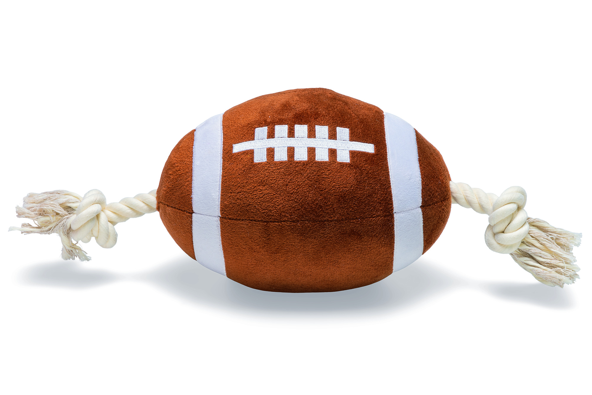 Beeztees Rugbybal Pluche - Knuffels - Flostouw -Hondenspeelgoed