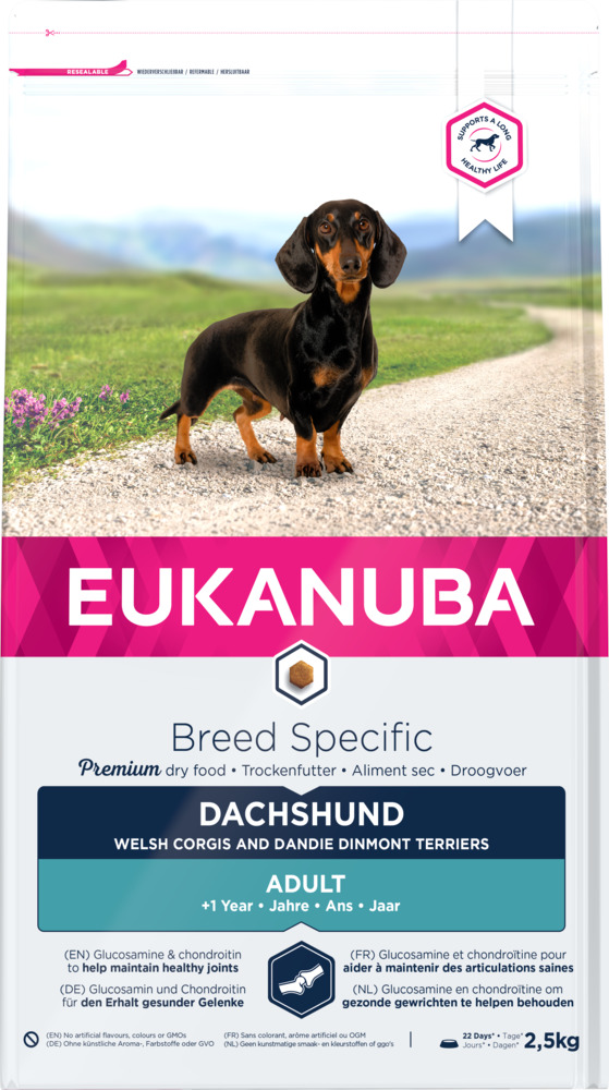 Eukanuba Teckel - Hondenvoer - 2.5 Kilogram - kip