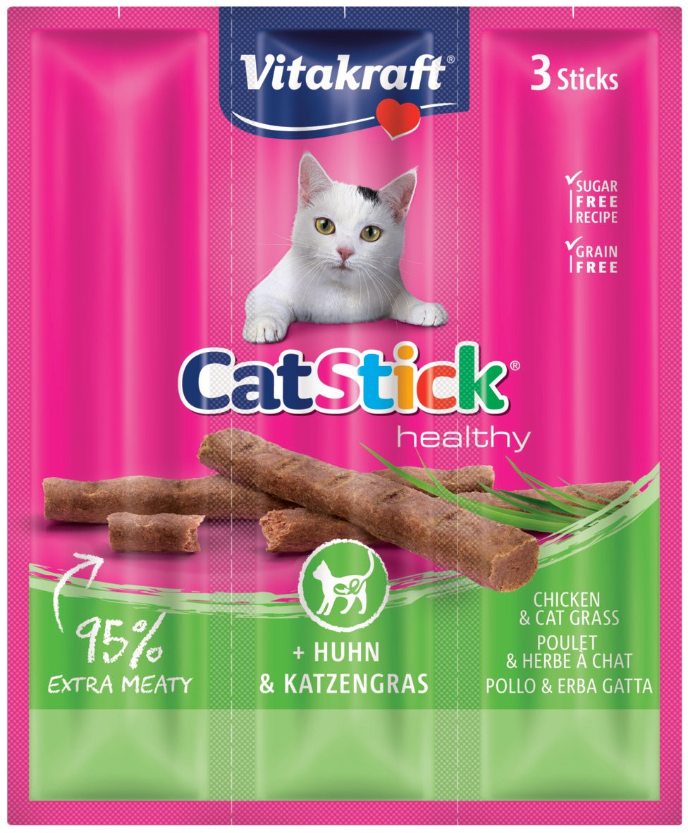Vitakraft Cat Stick Healthy - Kattensnack - 3 Stuks - kip