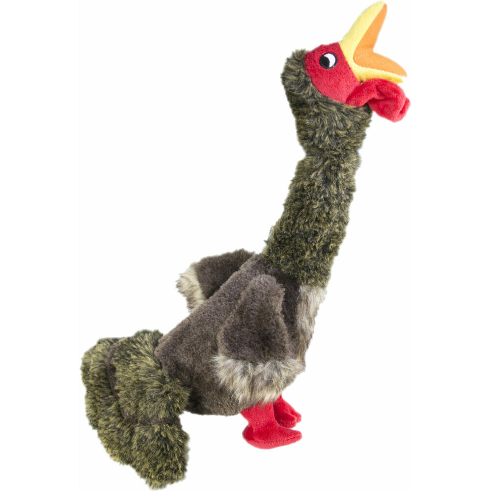 Kong Shakers Honkers Kalkoen - Pluche Knuffel - Hondenspeelgoed - Bruin - 22x41x28 cm - L