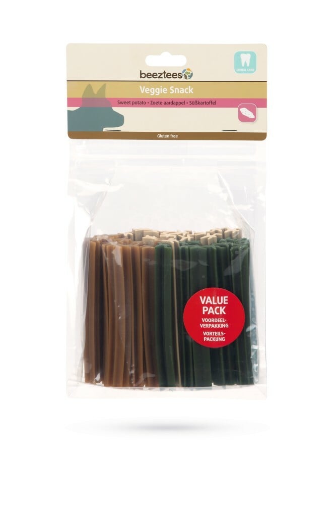 Beeztees Veggie Kauwstaaf - Hondensnack - 500 Gram - Zoete aardappel - S