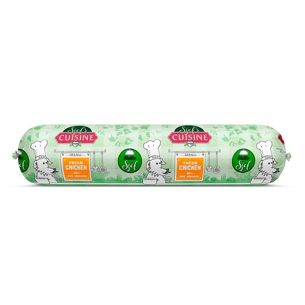 Sjef's Cuisine Special Hondenworst - Hondenvoer - 750 Gram - kip