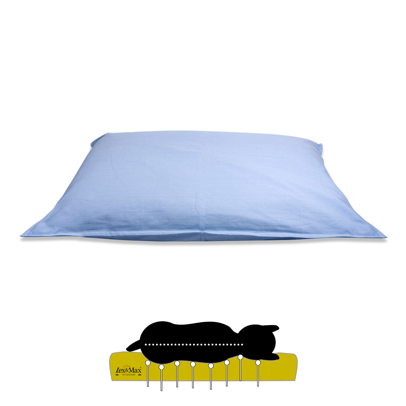 Lex & Max Tivoli - Orthopedisch Hondenkussen - Blauw - L Lex & Max Tivoli - Orthopedisch Hondenkussen - Blauw - L