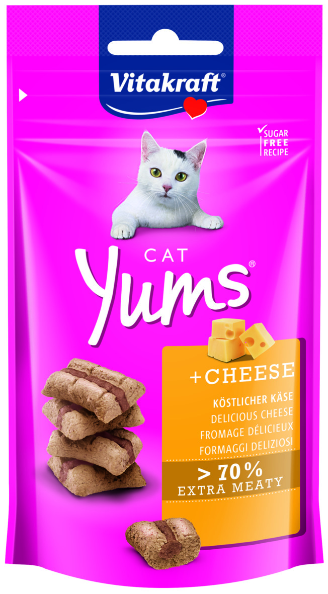 Vitakraft Cat Yums - Kattensnacks - 40 Gram - kaas Vitakraft Cat Yums - Kattensnacks - 40 Gram - kaas