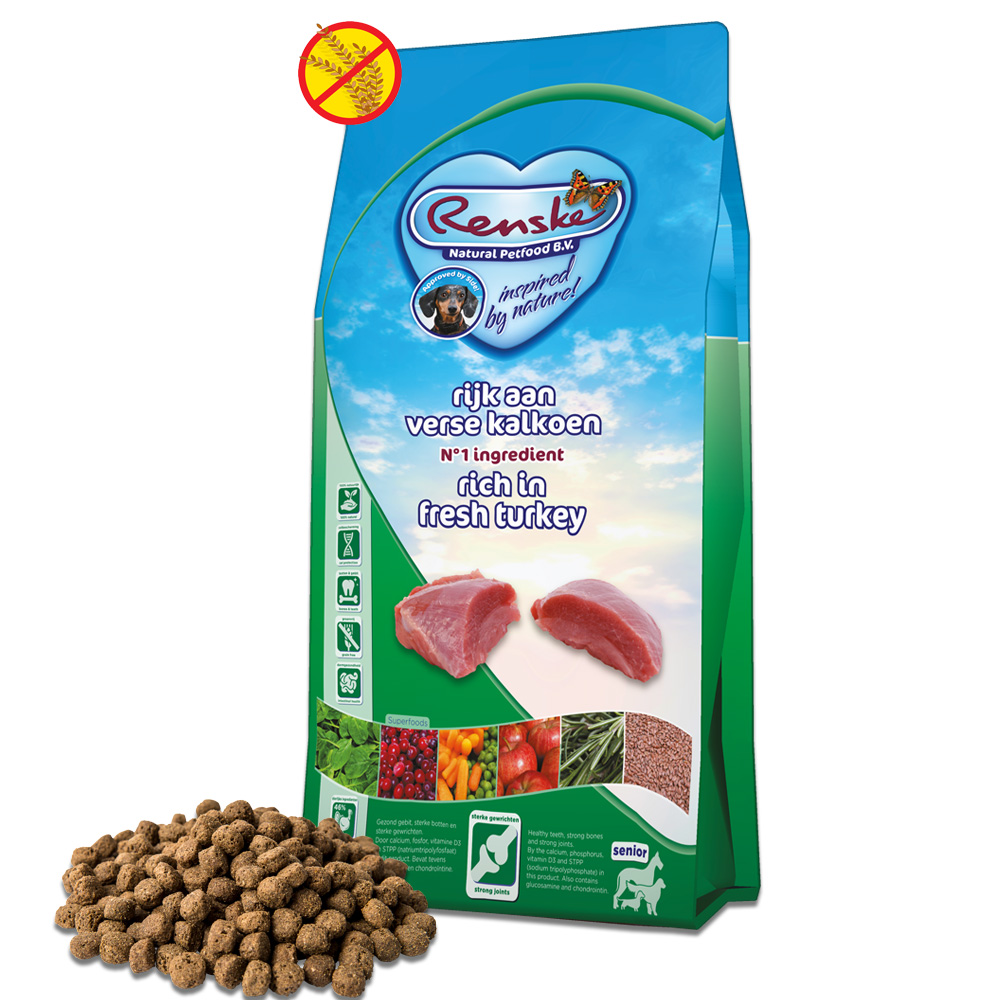 Renske Senior - Hondenvoer - 12 Kilogram - kalkoen Renske Senior - Hondenvoer - 12 Kilogram - kalkoen