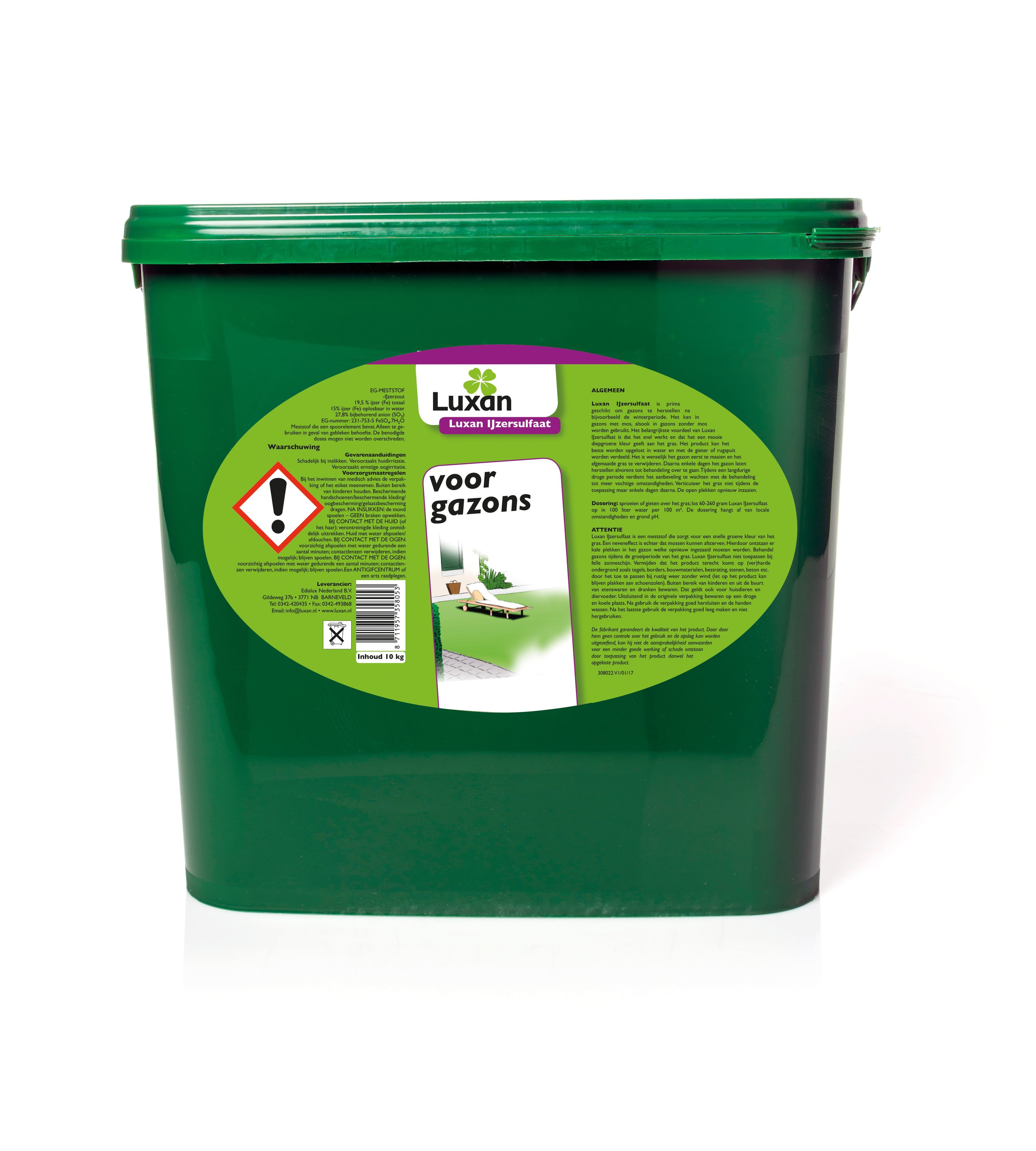 Luxan IJzersulfaat  - Voor gazons - 10 Kilogram