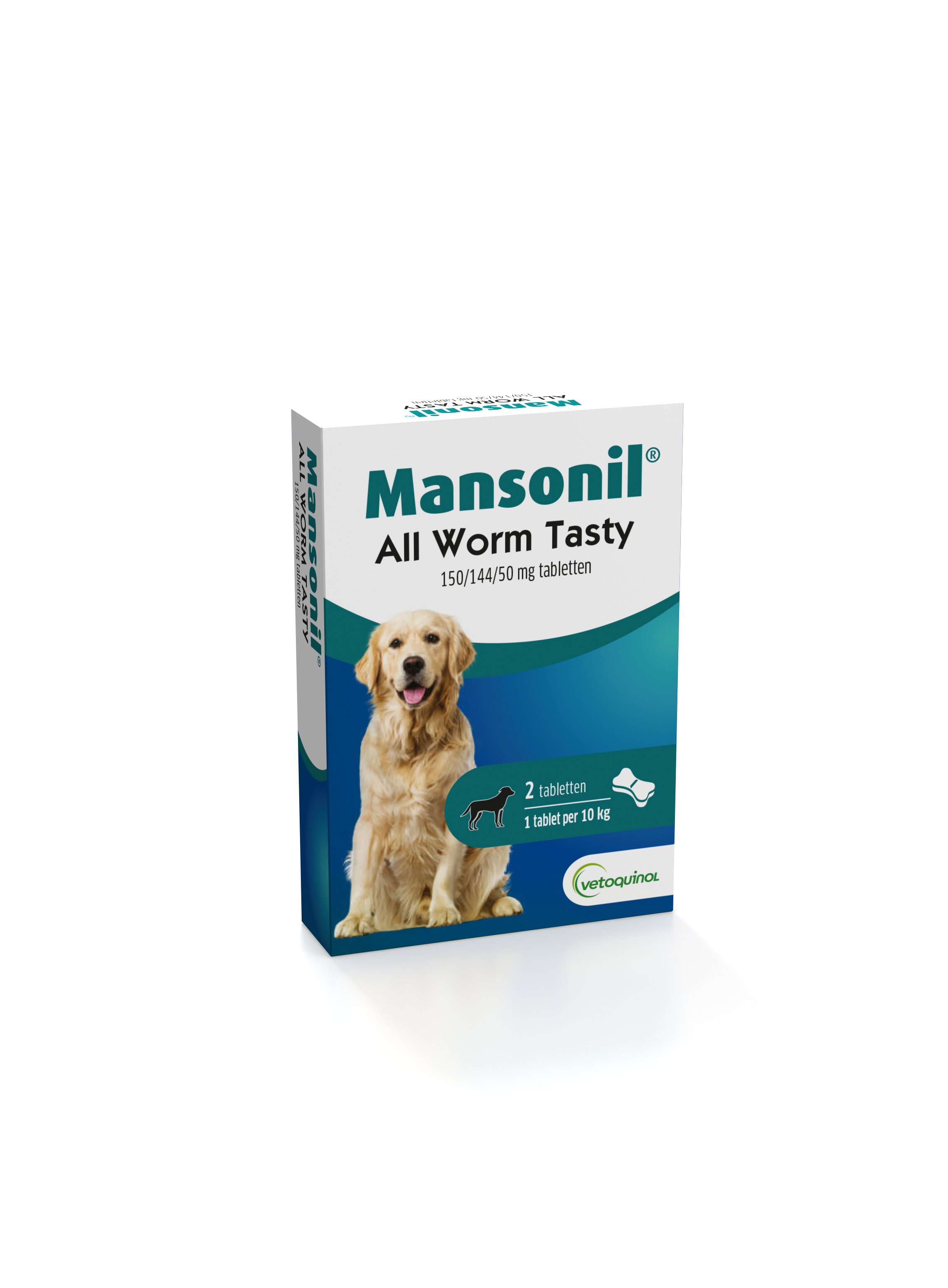 Mansonil All Worm Tasty Bone - Ontwormen Hond - 2 Stuks