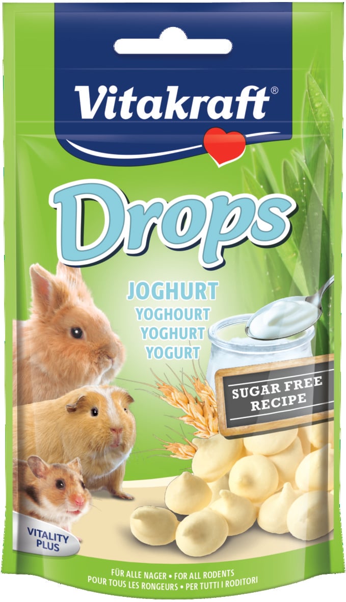Vitakraft Drops - Knaagdierensnack - 75 Gram - yoghurt